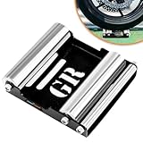 GRAND PITSTOP Motorcycle Roller Wheel Cleaning Stand - Paddock Stand Replacement - Wheel Roller Stand with Ramp Support for tire Cleaning & Chain Lubrication (Black Roller Medium)