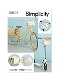 Simplicity Easy Bicycle Baskets, Bags and Panniers Sewing Pattern Kit, Design Code S9804, One Size, Multicolor