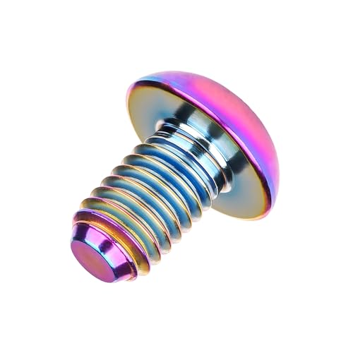 Image of Titanium Bolt M4x6 8 10 12 15 20mm Hex Head Screws for Bicycle Pack of 4 (Rainbow, M4x6mm)