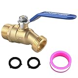 SNUTUYA 3/4' NPT Brass Male Hose Bib, Heavy Duty Outdoor Hose Spigot/Faucet, Lead-free, With 3/4' Male GHT Threads, Unlimited Flow Water Spigot，Ideal For Garden, Patio, Car wash