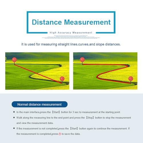 Landvermessungsausrüstung, 2,4 Zoll Farbbildschirm GNSS Hand Landmessgerät, Professionelles GNSS Empfänger Vermessungsgerät für Bergiges Land, Hangentfernung, Messung der Flachen