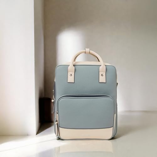 Image of Accessorize London Women's Faux Leather Pocket Handle Backpack With 12 inch Laptop Sleeve
