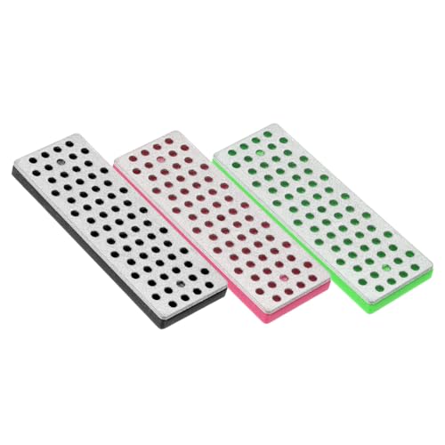PATIKIL 70mm Extra-Coarse Ski Snowboard Diamond Stone,3Pcs Ski Edge Sharpener Diamond Edge Files Snowboard Whetstone, Multicolored