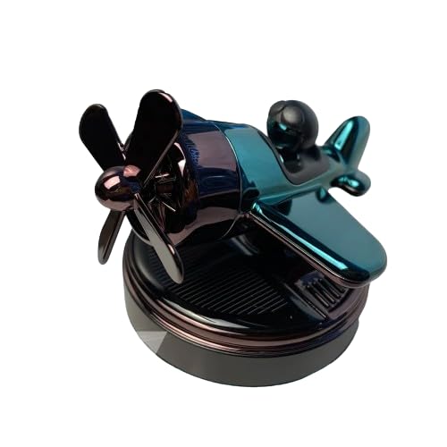 WincaSolar Powered Air Freshener | Car Dashboard Interior Decoration with Perfume Liquid & Organic Fragrance (Airplane)