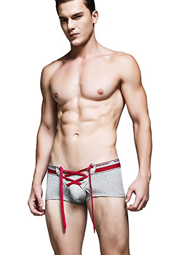 Banana Bucket Men's Sexy Lingerie Cotton Tie Rope Cute Boxer Brief Underwear Panties4