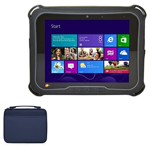 BoxWave Case Compatible with Comark 8 Rugged Mobile Tablet - Hard Shell Briefcase, Slim Messenger Bag Briefcase Cover Side Pockets - Navy