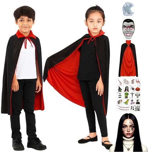 Image of Sarvda Halloween Dress | Costume and Accessories | For Girls and Boys | Haunted Horror Theme Party Vampire Witch Ghost Skeleton Draculla Pumpkin Scary Cosplay Dress