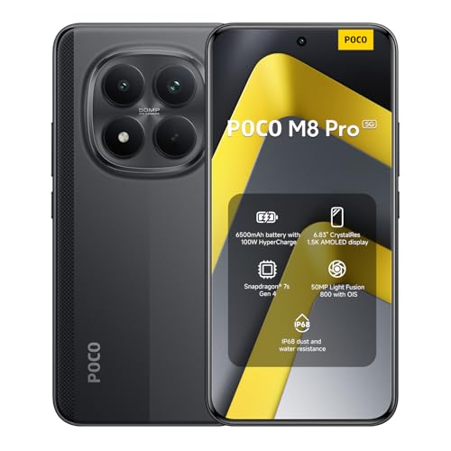 POCO M8 Pro 5G Black 8GB RAM 256GB ROM - Global Version