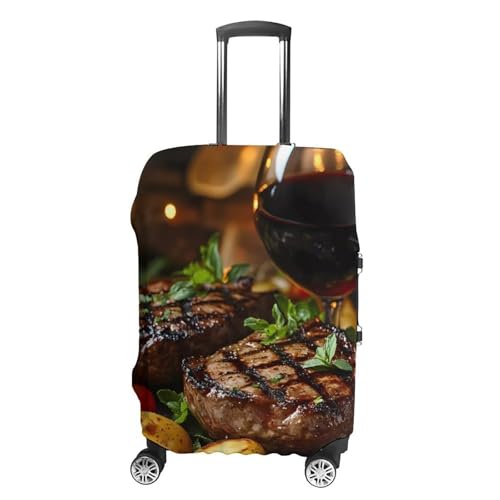 Steak Luggage Cover Suitcase Protector Travel Baggage Covers for Men Women S