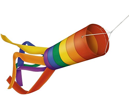 Günther Flugspiele 1310 - Farbenfrohes Windspiel Windsock, ca. 100 x 12 cm groß, als Dekoration für Garten, Terrasse und Balkon, wetterfest und lichtbeständig