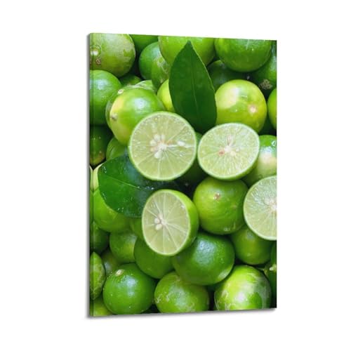 Poster artistique moderne ZHOUKEG fruits verts 50 x 75 cm haute qualité