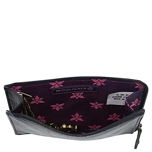 Anuschka Women’s Original Hand-painted Genuine Leather RFID Key Zip Case3