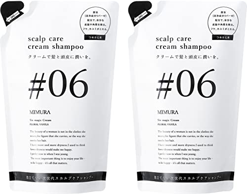 ミムラ(MIMURA)「シックスマジック クリーム 500g 詰め替え 2個セット」 クリームシャンプー 泡立たない シャンプー スカルプ 頭皮 ケア トリートメント 日本製