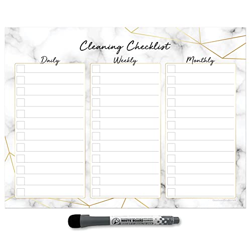 Dry Erase Cleaning Checklist Sticker Decal Planner by Glassboard Studio