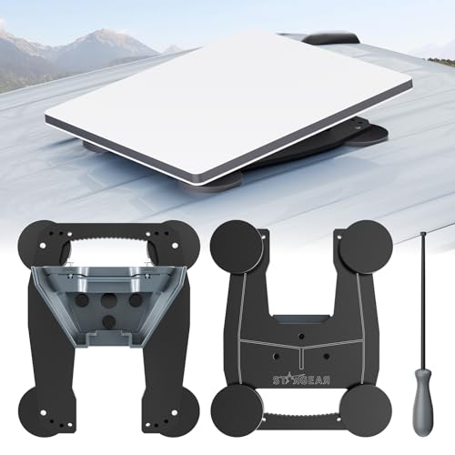 Image of Starlink Mini Mount, 200lbs Heavy Duty Starlink Mini Magnetic Mount with Adjustable Magnets Installation Holes, Lockable Star Link Mini Roof Mounting Kit for RV Car Boat Truck-Aluminum Alloy