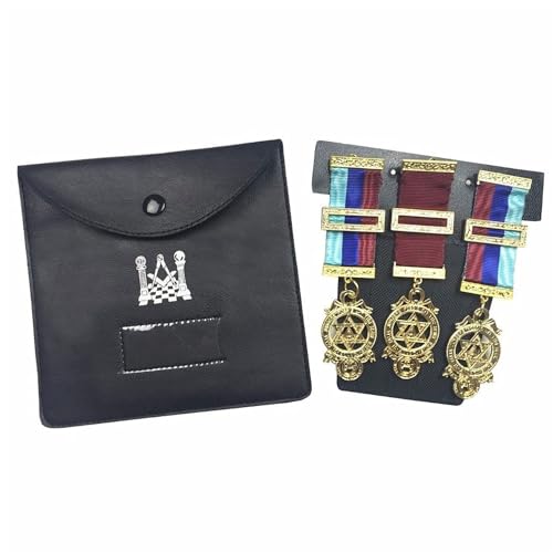 Masonic Jewel Case - Medium Black Imitation Leather