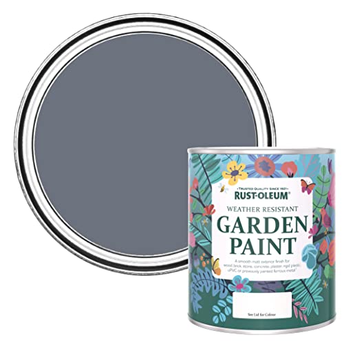 Rust-Oleum Dark Grey Mould Resistant Garden Paint in Matt Finish - Marine Grey 750ml