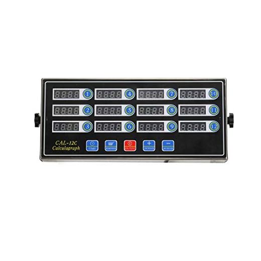 IRONWALLS Kitchen Timer, 12 Channel Digital Clock Reminder, Burger Cooking Timing Loud Alarm, LED Stainless Steel Display for Commercial Restaurant