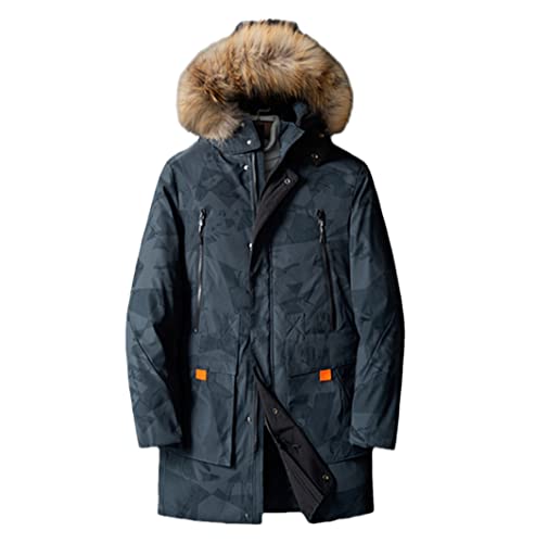 Manteau d'hiver long homme Haitpant chaud rembourré veste camo L