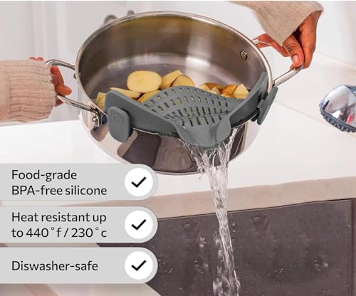 Colador de silicona ajustable para cocina miniatura 3