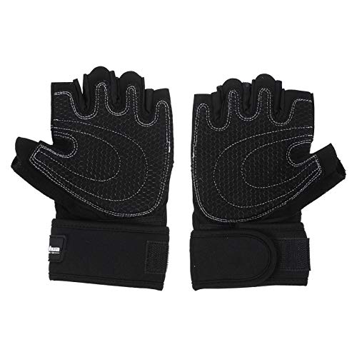 BESPORTBLE Luvas de Treino de Meio Dedo Luvas de Ginástica Com Envoltório de Pulso Luvas de Ciclismo