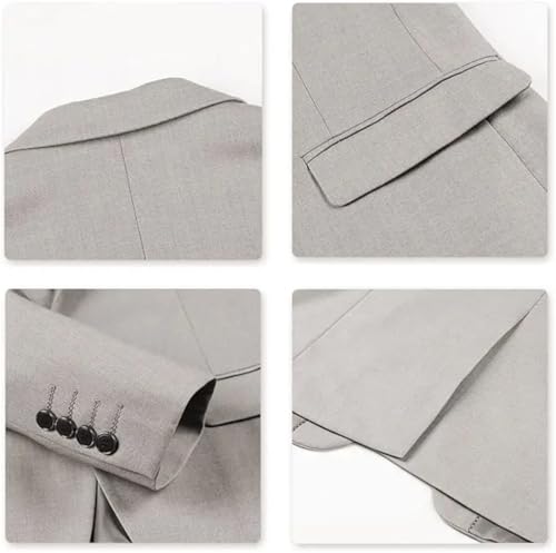 Men's Slim Fit 3-Piece Suits Jacket Trousers Vest for Business Wedding Suit2