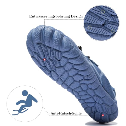 Image of Men's Hike Barefoot Quick-Dry Sports Shoes Wide Toe Aqua for Swim Diving Surfing Kayaking Pool Beach Walking