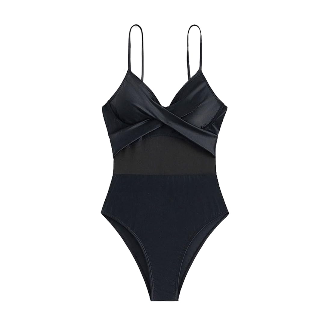 Traje De Baño De Una Pieza Con Manga Larga Y Cremallera - Mujer, Protección UV, Cintura Alta, Poliéster/Elastano