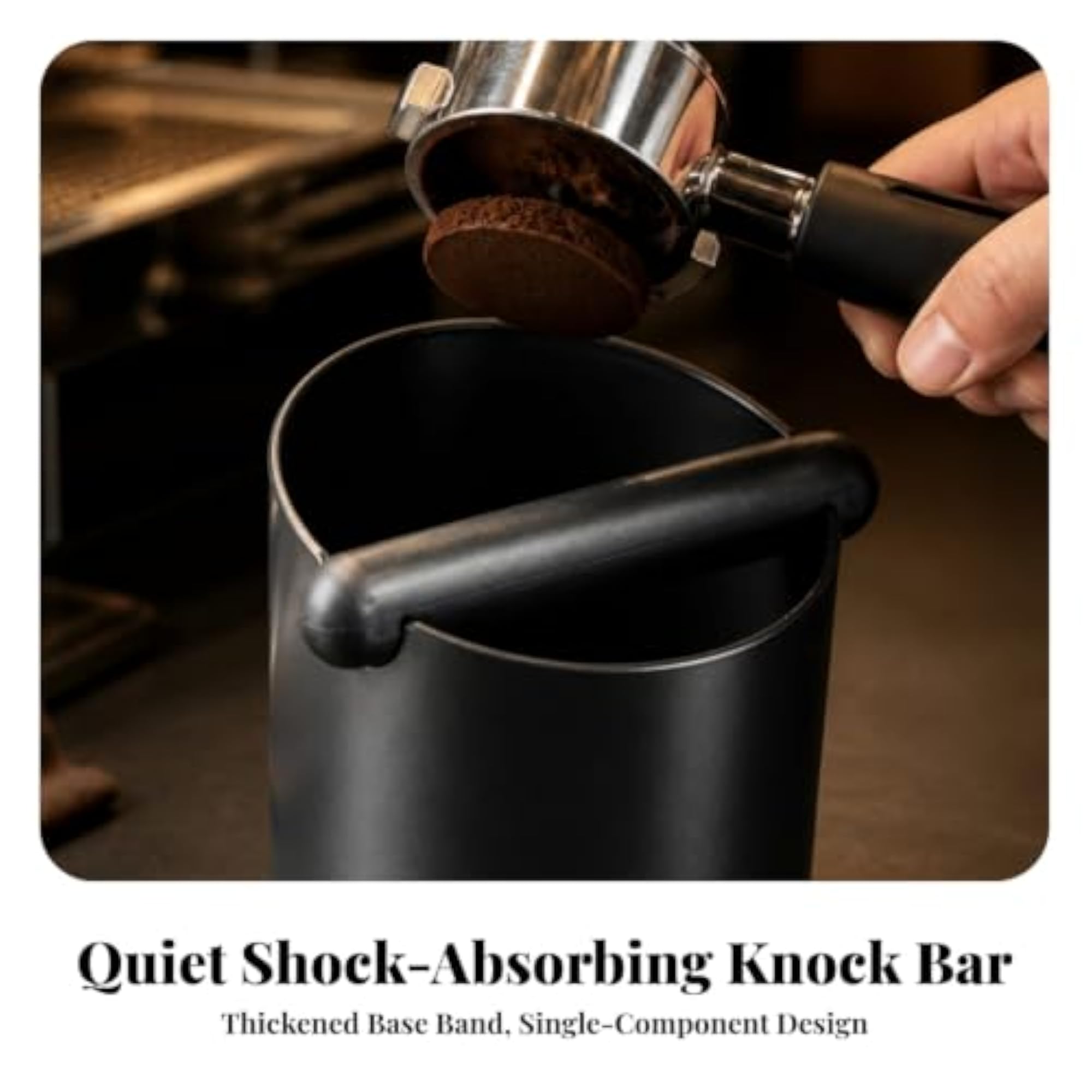 Stable Espresso Portafilter Knock Box, Coffee Grounds Collector