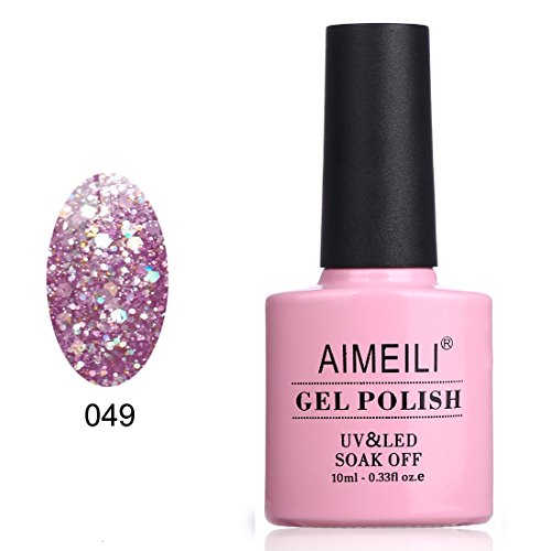 AIMEILI Esmalte Semipermanente De Uñas Soak Off UV LED Uñas De Gel - Princess (049) Glitter 10ml