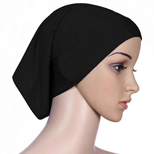 Zerama Mujeres Pañuelo de Cabeza elástica Sudor Tapa del Tubo Absorbente algodón Underscarf Hijab