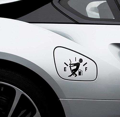 Everyday Funny Car Sticker Pull Fuel Tank Pointer Gas Consumption Decal Fuel Gage Empty Stickers Decoration Fuel Tank Cap Truck Motorcycle (1 Pcs- Black) #TOP1