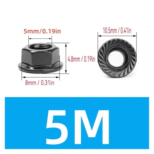 SS 304 XeXX`[ ubN gbN tWibg n[hR[eBO h~ M5 M6 M8 M10 M12 ZptWibg DIN6923(HFL-M5-20Pcs)