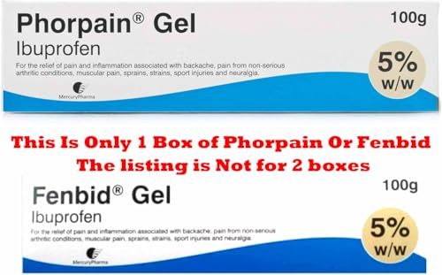 Ibuprofen 5% Gel offering Excellent Pain Relief to Muscle and Joints 100g Tube