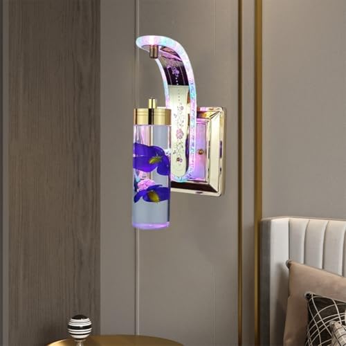 Lámpara de pared acrílica violeta de lujo nórdico para pasillo 7