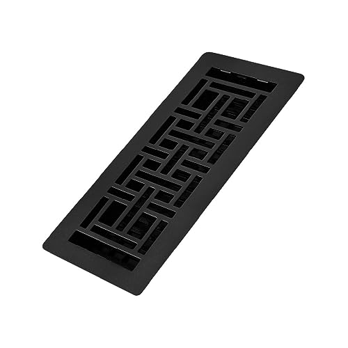 Decor Grates LAJH412-BLK Low Profile Grates, 4X12, Oriental, Textured Black by Decor Grates - Used condition - US$14.56
