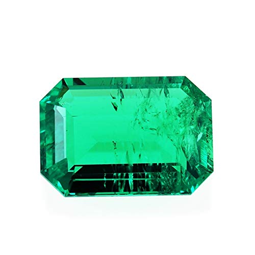 Retrend Design® पन्ना रत्न ओरिजिनल igl सर्टिफिकेट के साथ Jambiya Panna Stone Original Certified Beautiful Geen Color Transparent Zambian Emerald 5.5 Ratti 5 Carat Pachu Ratna जाम्बिया एमराल्ड स्टोन हरा पन्ना नग फॉर मेकिंग रिंग