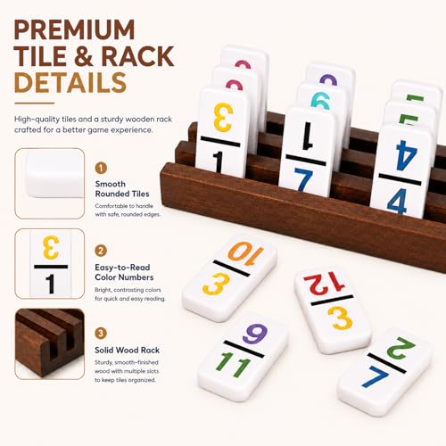 Mexican Train Dominoes Juego de Dominó para 8 Jugadores miniatura 4