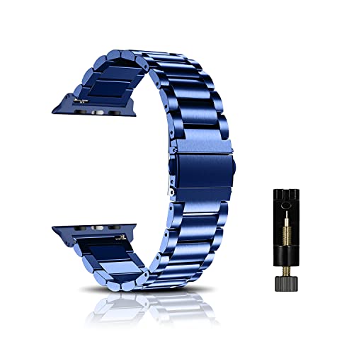 CeiBand Watch Strap Compatible with Apple 49 mm/46 mm/45 mm/44 mm/42 mm, Metal Adjustable Band