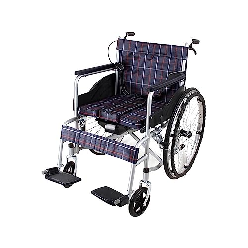 YQCXG カーボンスチールスポーツ車いす ハンドブレーキと人間工学に基づいたシート付き 折りたたみ式手動車いす 高齢者用、220ポンド対応