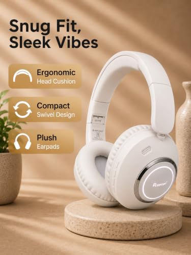 Image of RASSFOAT X7 RGB Wireless Headphones - Powerful Sound, 30H Playtime & Stunning 7-Color RGB Lights. Foldable, Comfortable, and Perfect for Music, Gaming, Movies & Calls-Anywhere, Anytime.