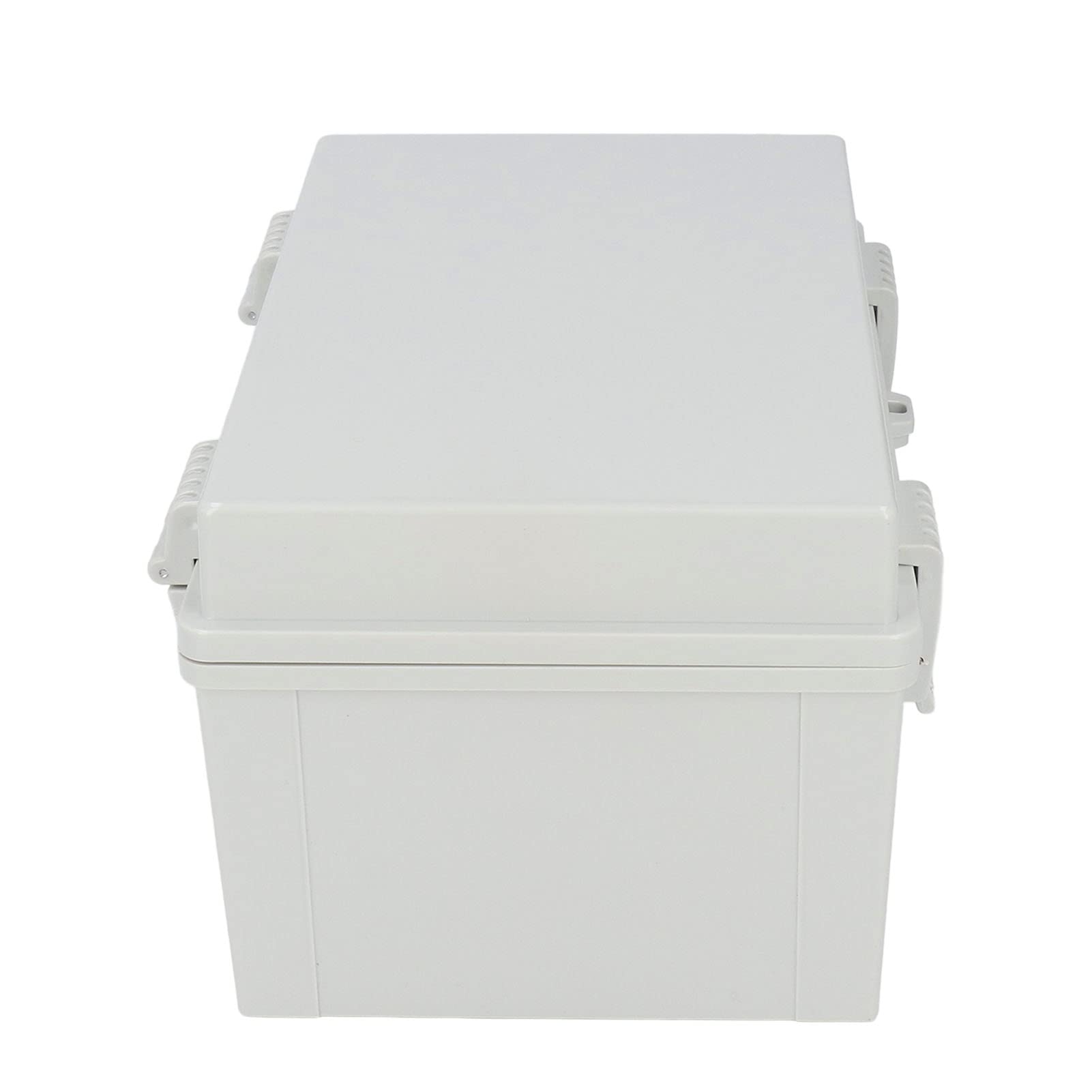 Graue Klappabdeckung für Elektro-Verteilerkasten, IP67 wasserdichter Projektbox, wasserdichte ABS-Gehäuse mit leicht zu öffnenden Clips für Outdoor-DIY-Elektronik und Garten