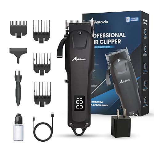 Astovia Cordless Hair Clippers – 7,000 RPM Motor, Zero Gap