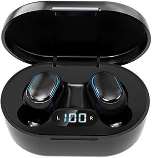 JOKBEN Wireless Headphones, True Wireless Earbuds with Led Display Charging Case, HD HiFi Stereo, One-click Smart Control, Built-in Mic, IPX7 Waterproof Wireless Bluetooth Earphones for Work/Sport