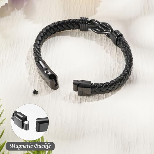 XIUDA Urn Bracelet for Ashes Cremation Jewelry for Human Ashes Stainless Steel Cremation Bracelet Memorial Ashes Keepsake for Women Men3