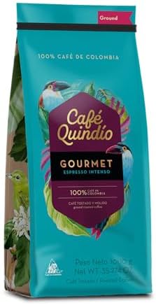 Cafe Quindio Gourmet Espresso Intense Ground Coffee, Medium-Dark Roast - 100% Colombian Arabica - 35 Ounce (Pack of 1) - 5
