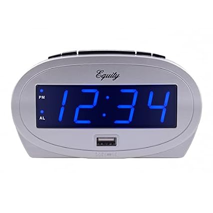 Equity LED Alarm Clock with USB Port photo Equity LED Alarm Clock with USB Port featured photo