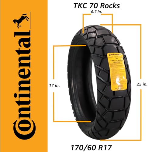 Continental 80738 Pneumatico 170/60 R17 72S Tkc70 Rocks M+S Tl - 2