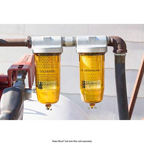 Dutton-Lainson Company - GOLDENROD 495 Bowl Fuel Tank Filter with 1" NPT Zinc Die-Cast Top Cap Fittings - See-Through Bowl Compatible with Biodiesel Blends - 10-Micron Diesel and Fuel Tank Filter