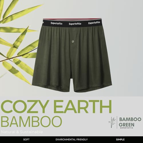 Image of Boxers for Men Viscose from Bamboo Men's Underwear Boxer Shorts Breathable Mens Boxer, Loose Fit, Knit Pack